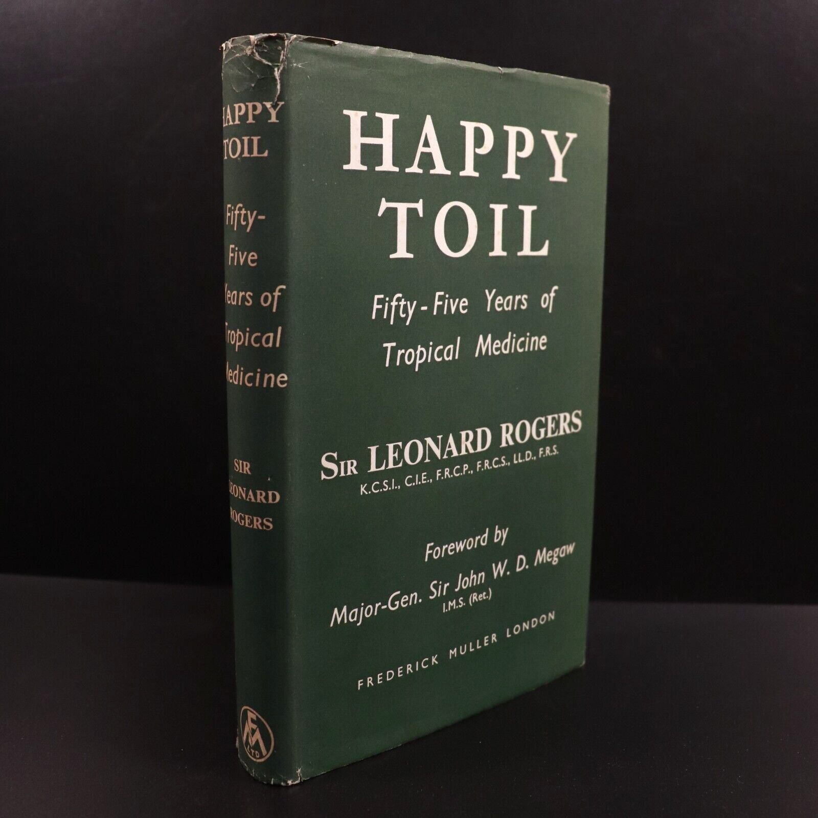 1950 Happy Toil 55 Years Of Tropical Medicine by L. Rogers Vintage Medical Book