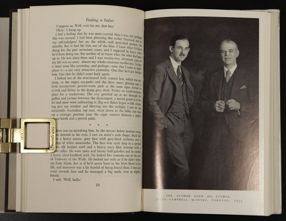 1967 Finding A Father by Graham McInnes Australian Biography History Book