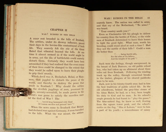 1916 Coo-oo-ee by John Butler Cooper Antique Australian Fiction Book Anzac WW1
