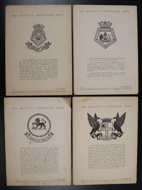 1945 9vol Dittybox & Dit Australian & British Navy WW2 History Books Magazines