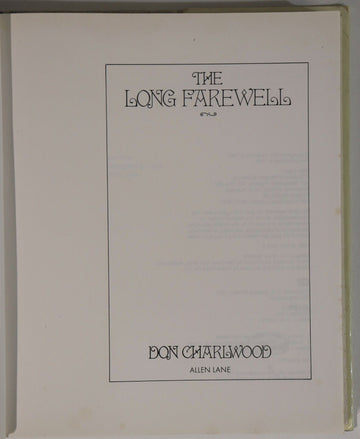 1981 The Long Farewell: Settlers Under Sail Australian Migration History Book - 0