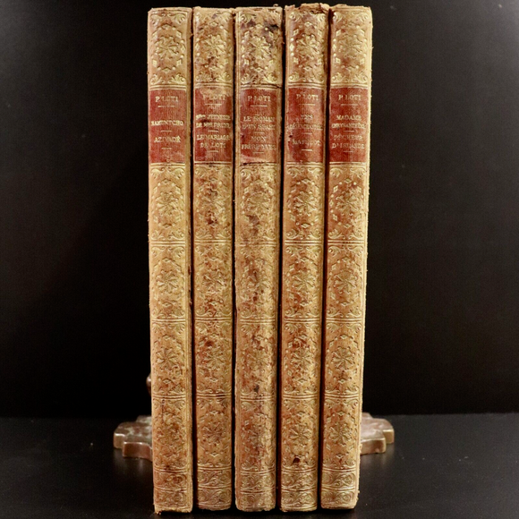 1923 5vol Romans Complets Illustres De Pierre Loti Antique French Fiction Books