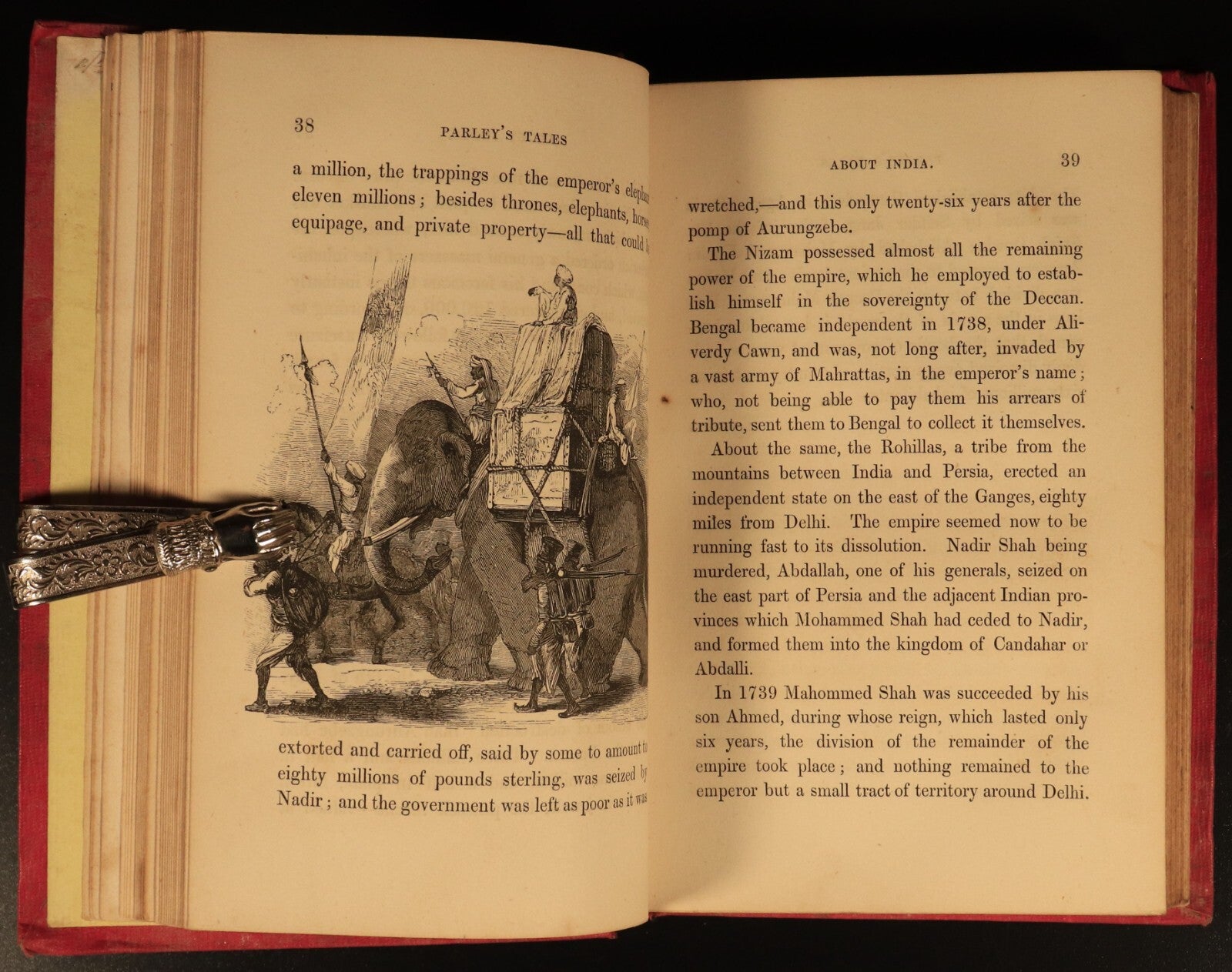 c1857 Our Oriental Kingdom by Peter Parley Antiquarian Indian History Book