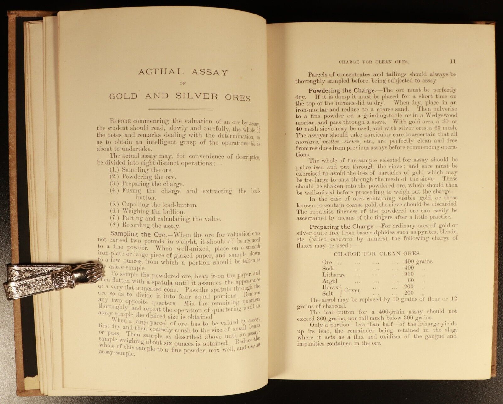 1896 Assaying & Practical Chemistry by J Park Antique Gold Mining Reference Book