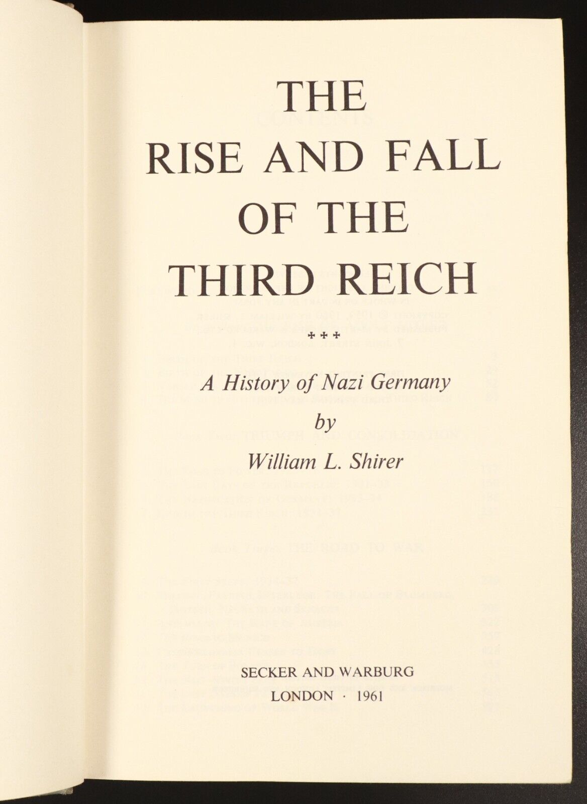 1961 The Rise & Fall Of The Third Reich by W.L. Shirer Military History Book WW2