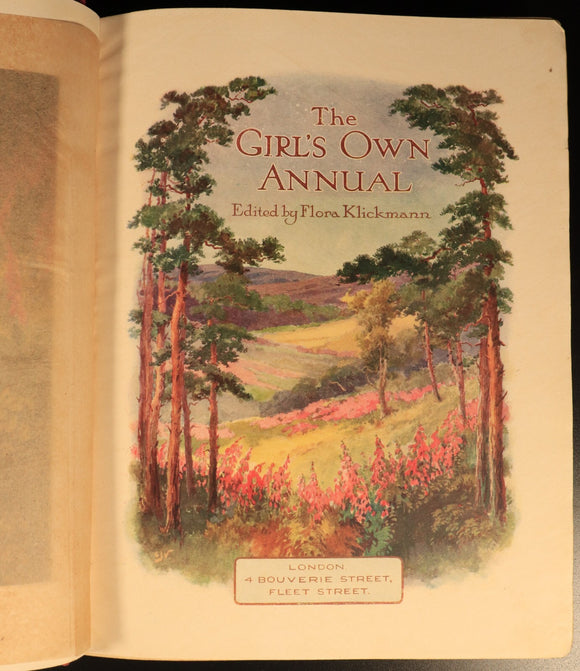 The Girls Own Annual 1917 Antique British Illustrated Girls Book Volume 38
