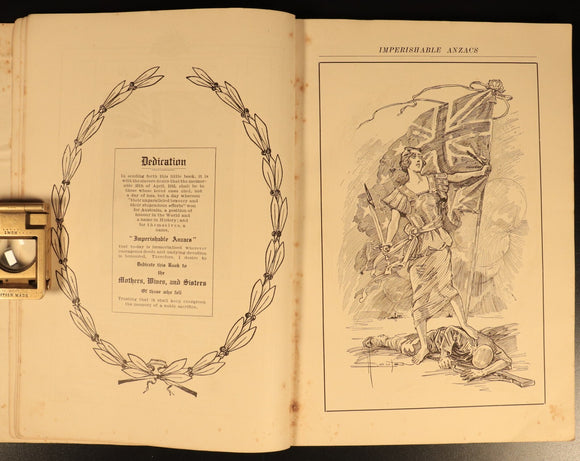 Imperishable Anzacs Story Of First Brigade 1916 Antique Military History Book