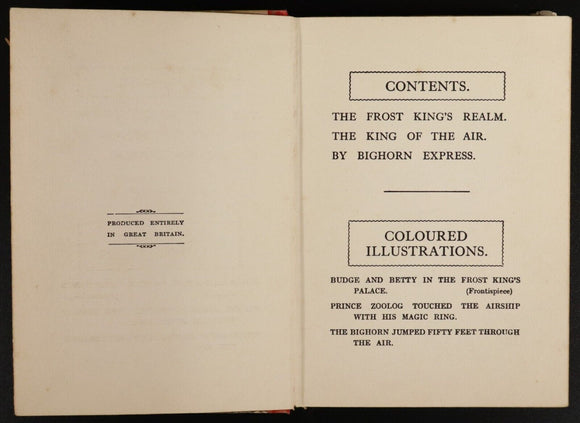 c1935 Budge & Betty At The North Pole Antique British Childrens Book