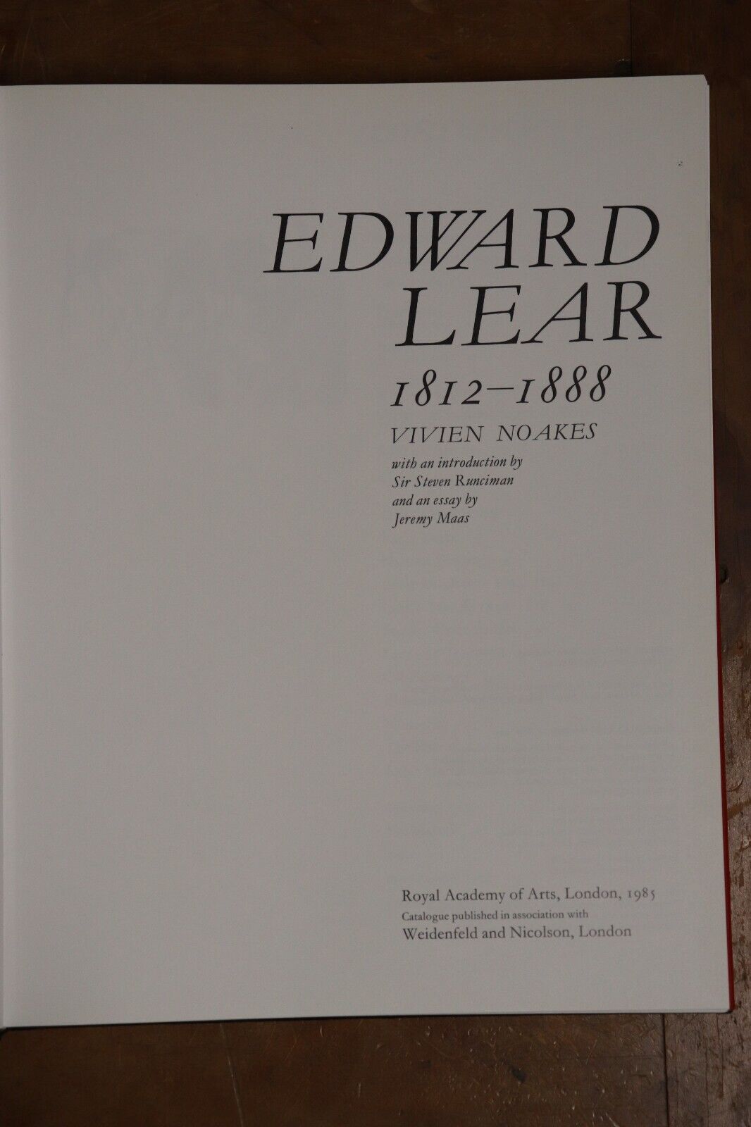 1985 Edward Lear: 1812 - 1888 by Vivien Noakes British Art Reference Book