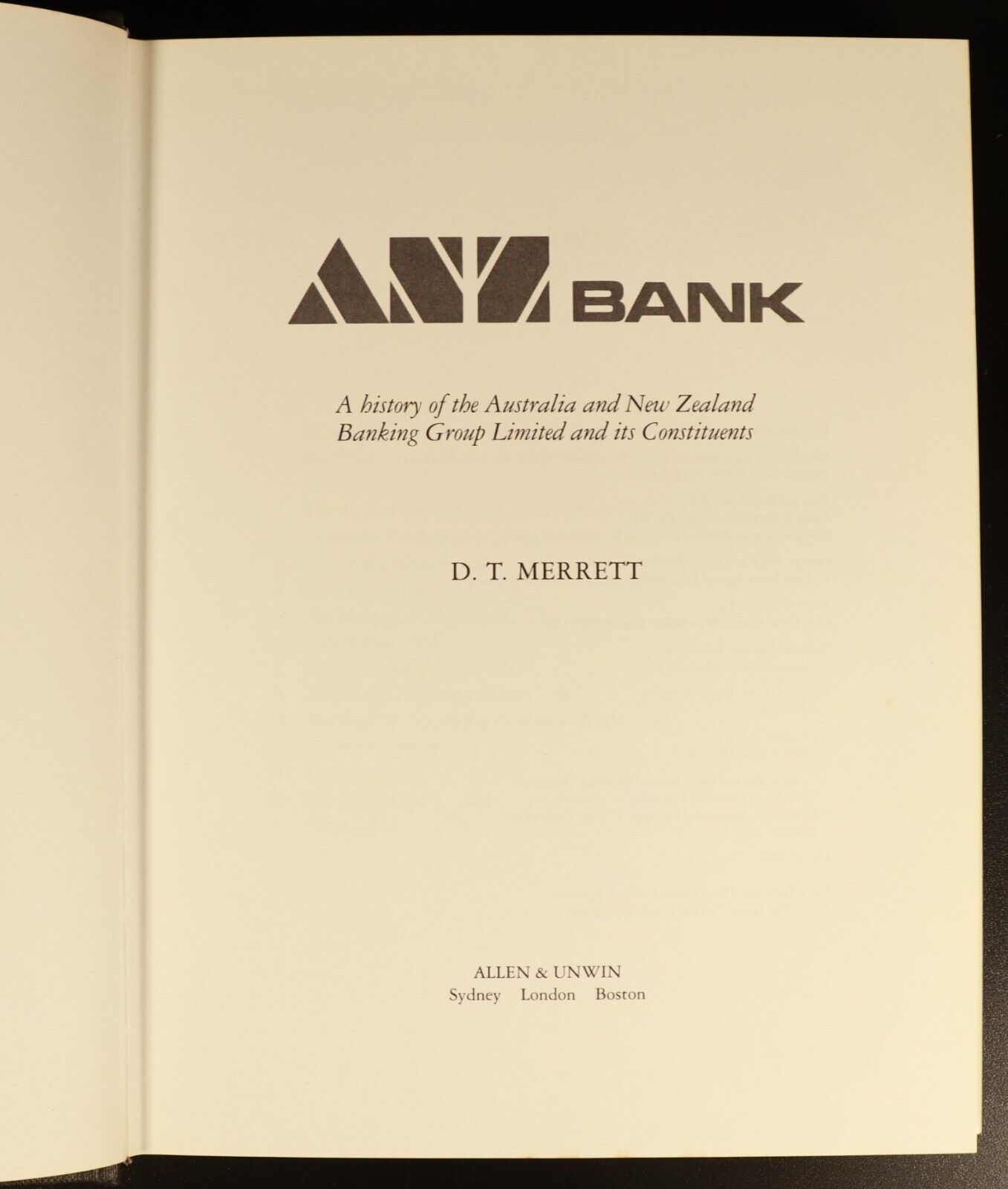 1985 ANZ Bank by David Merrett Australian Banking & Financial History Book 1st