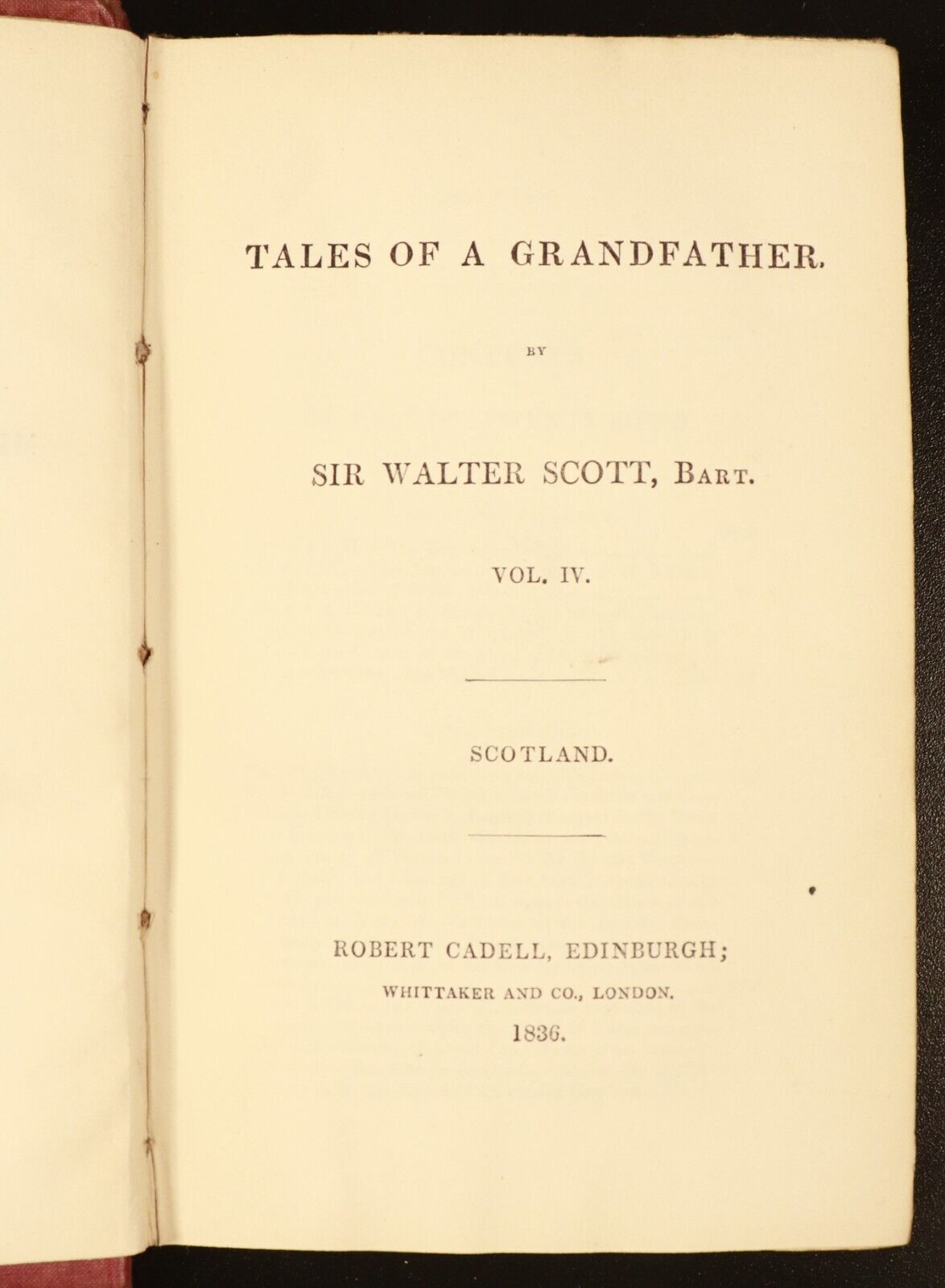 1836 5vol Prose Works Of Walter Scott Tales Of A Grandfather Antiquarian Books