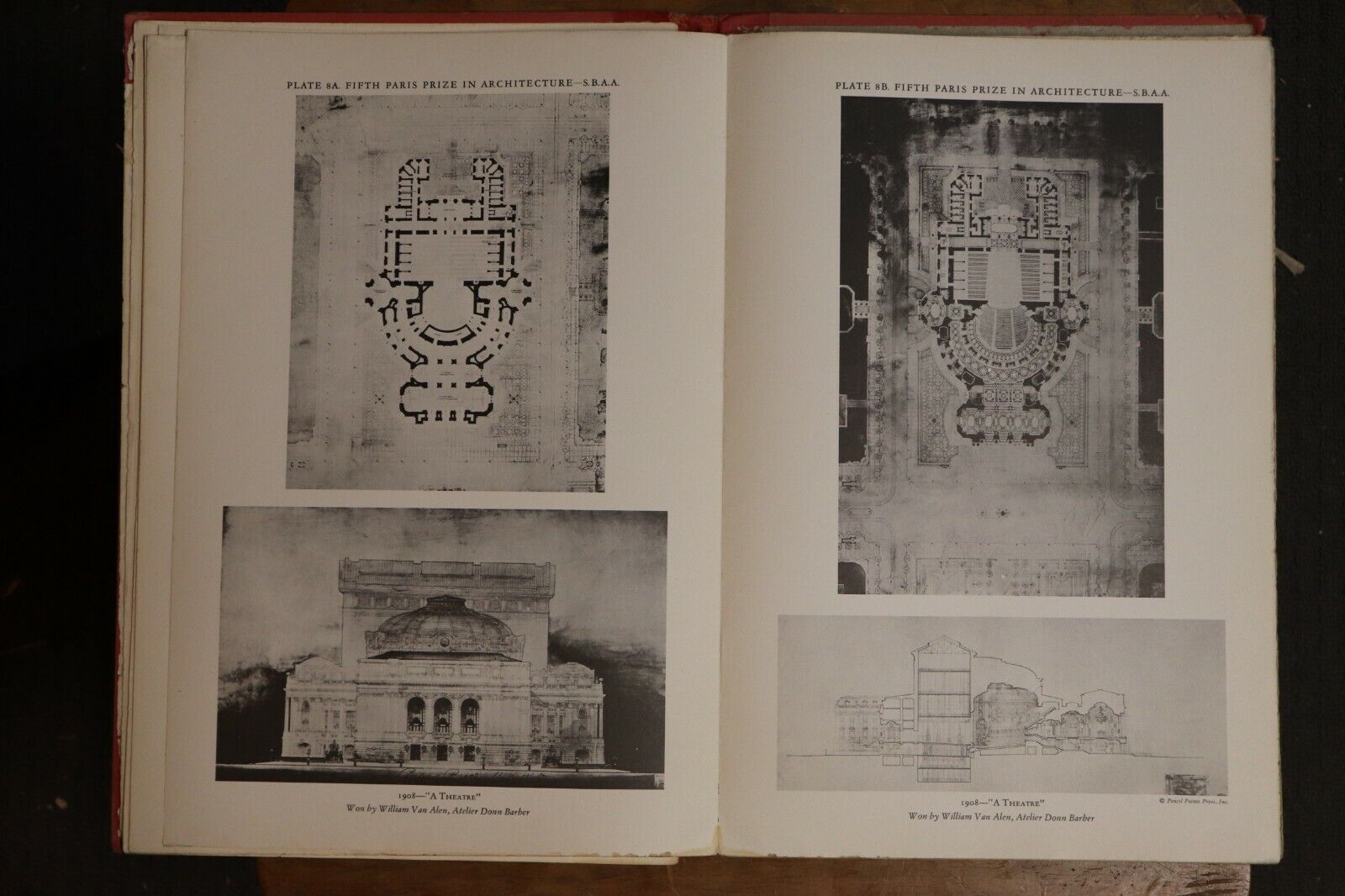 1928 Winning Designs 1904-1927 Paris Prize In Architecture Antique Book