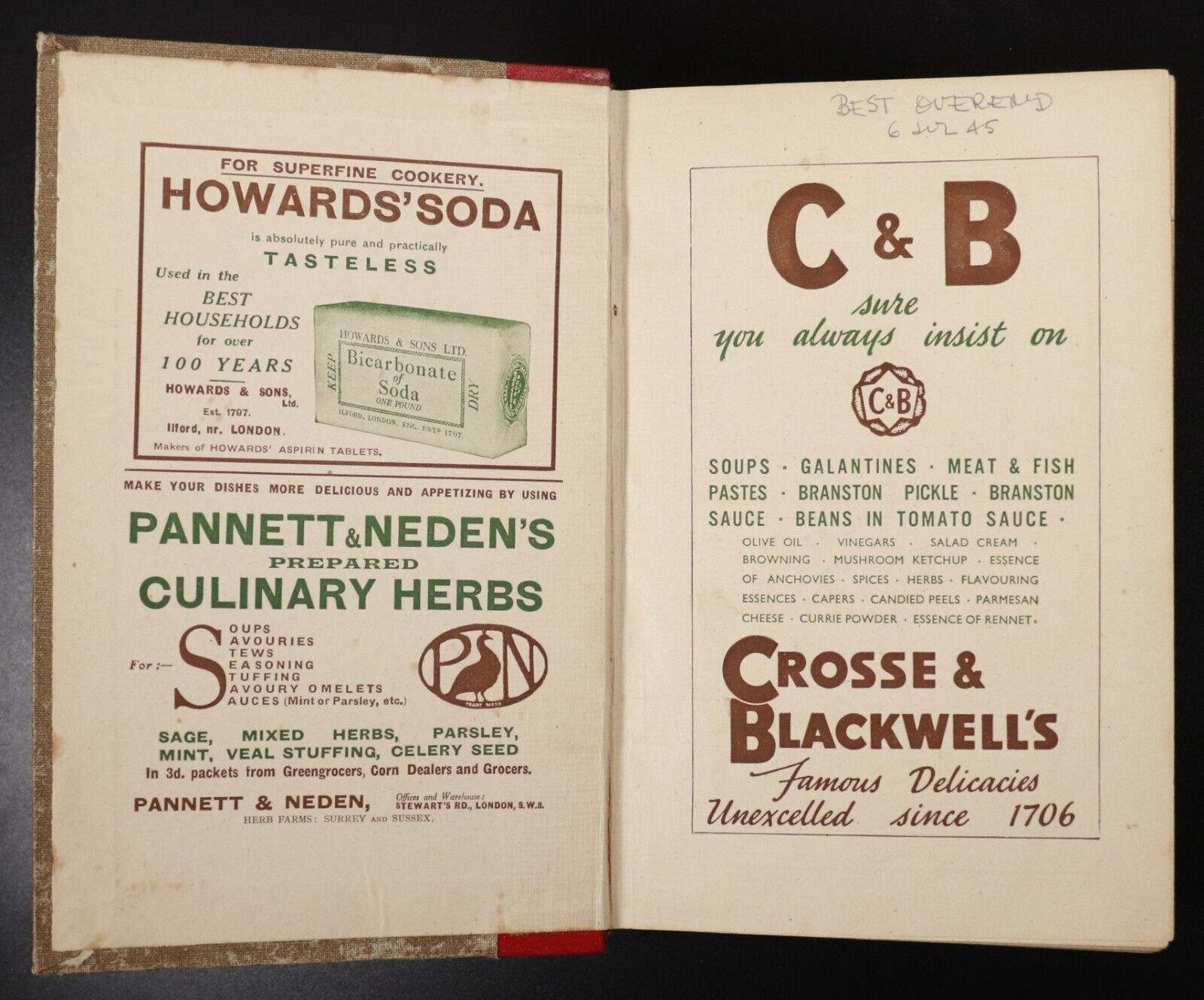 c1920 Mrs Beeton's Household Management Antique Cookery Reference Book