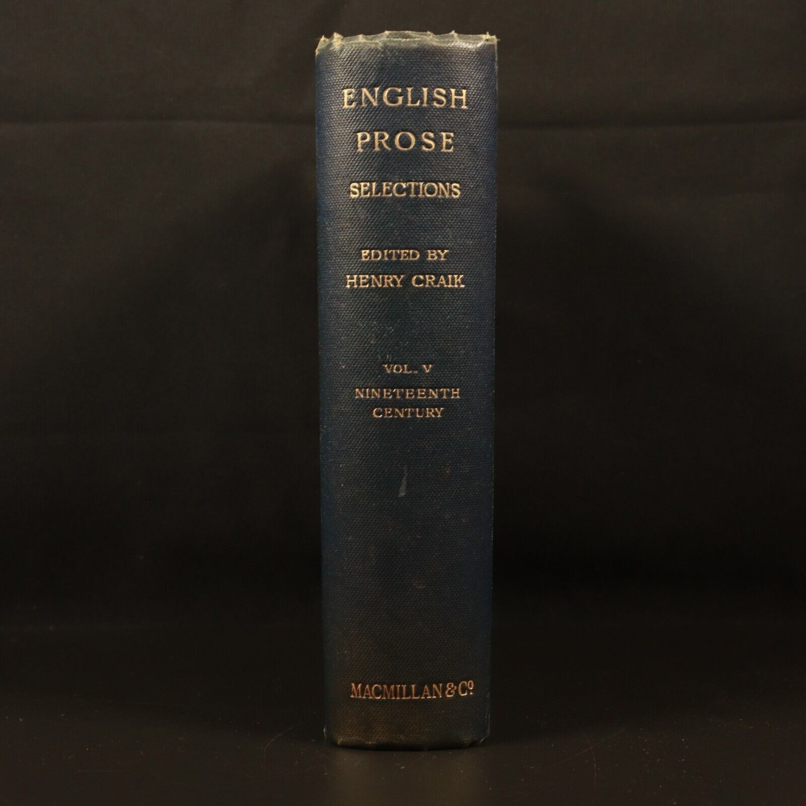 1896 English Prose Selections 19th Century Henry Craik Antique Literature Book