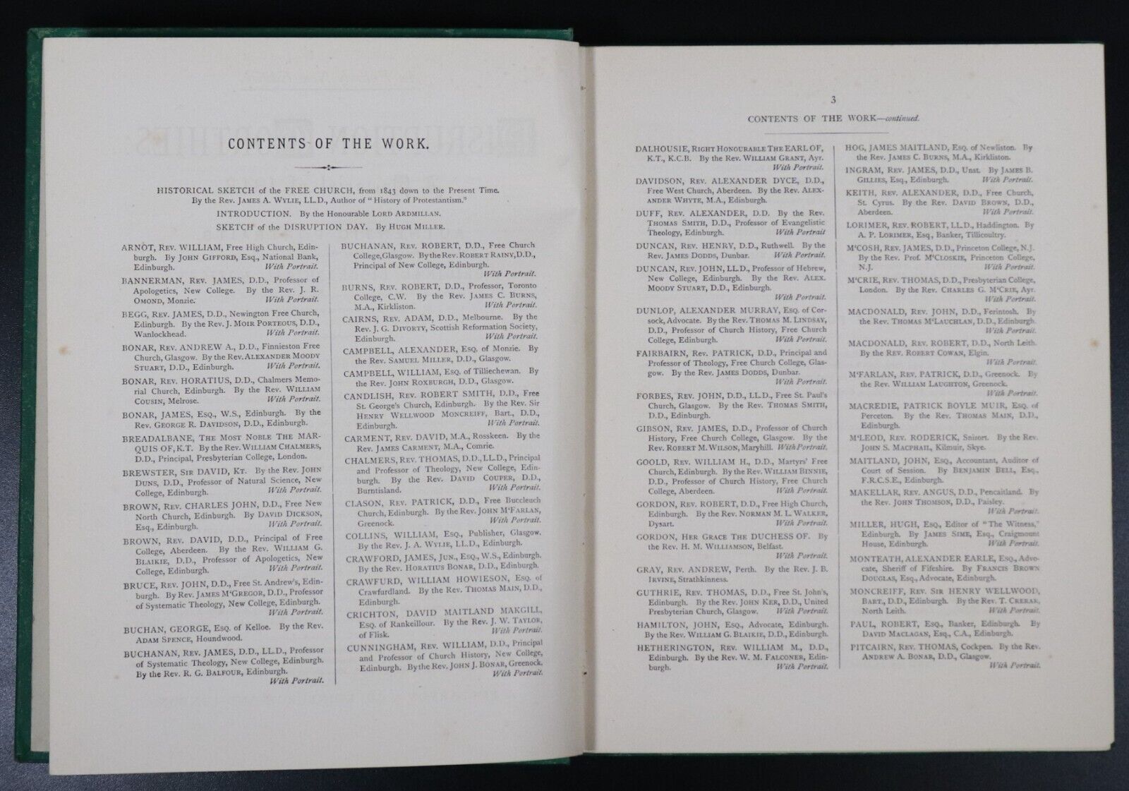 c1893 2vol Disruption Worthies Memorial Of 1843 Antique Scottish History Books