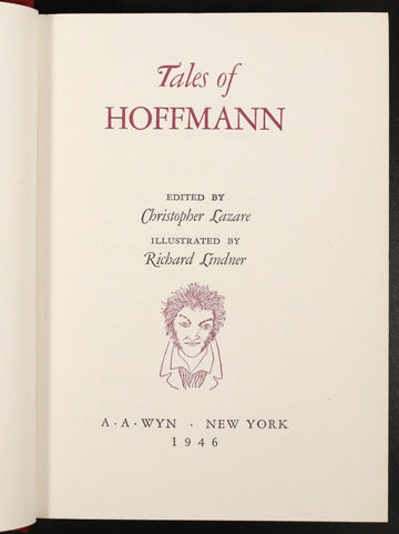 1946 Tales Of Hoffmann Antique German Romantic Literature Book Illustrated - 0