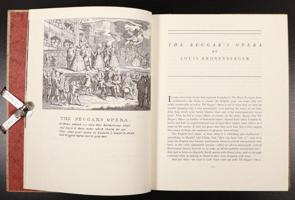 1961 The Beggars Opera by John Gay 1729 Edition Reprint Vintage Theatre Book