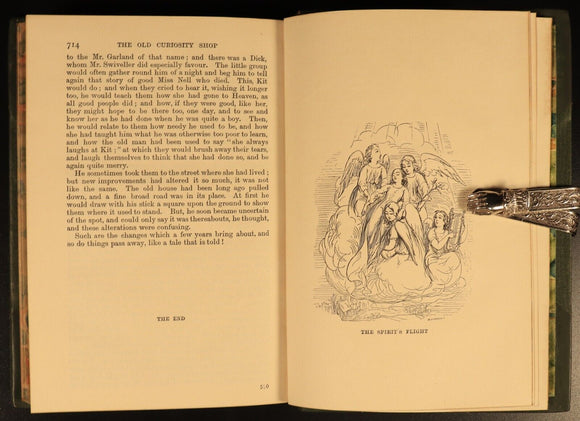 c1930 Old Curiosity Shop Charles Dickens Antique British Fiction Book Fireside