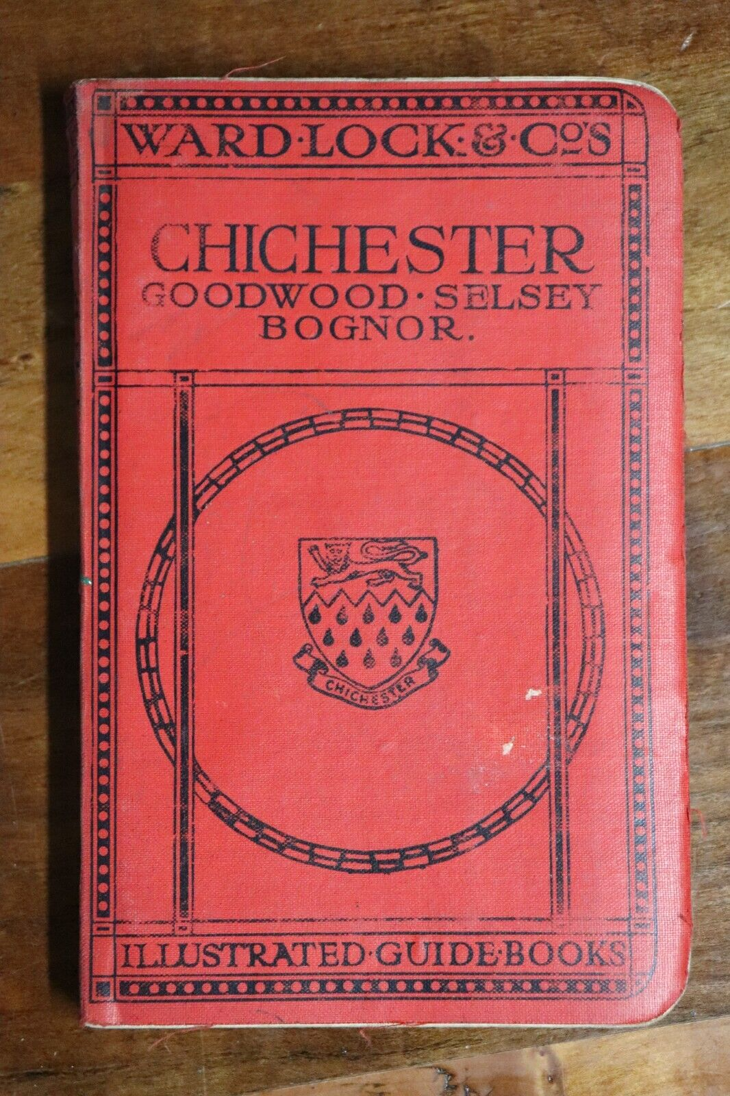 c1920 Guide To Chichester: Ward Lock & Co Antique Travel Guide Book w/Maps - 0