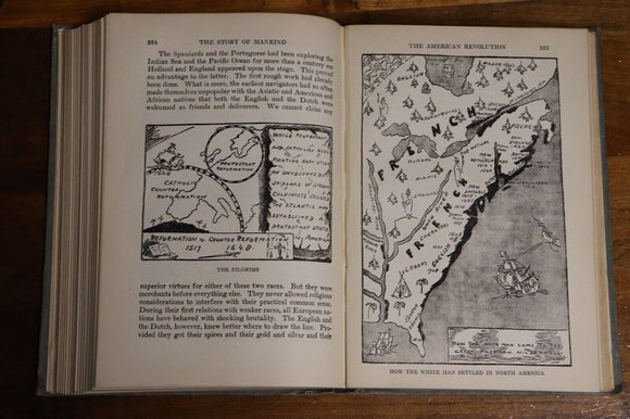 1934 The Story Of Mankind by H Van Loon Antique World History Reference Book