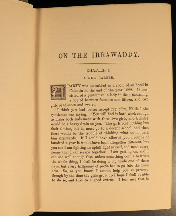 1912 On The Irrawaddy by G.A. Henty Antique Illustrated Military Fiction Book