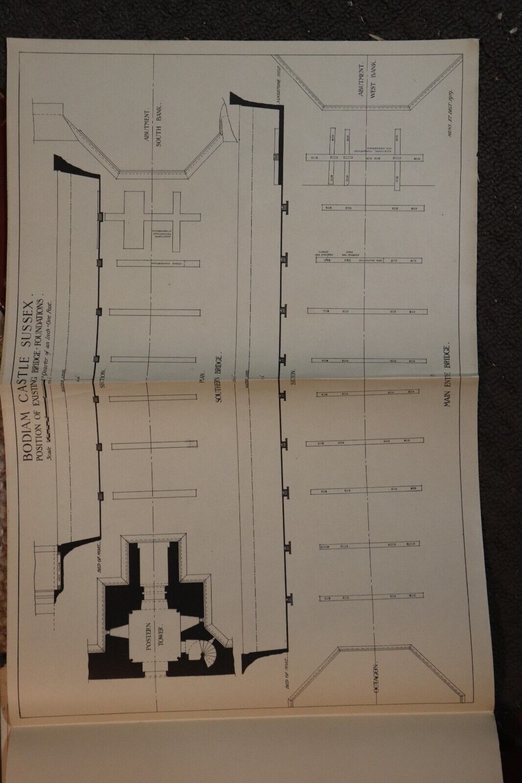 1926 Bodiam Castle: Sussex Marquis of Curzon Antique British Architecture Book