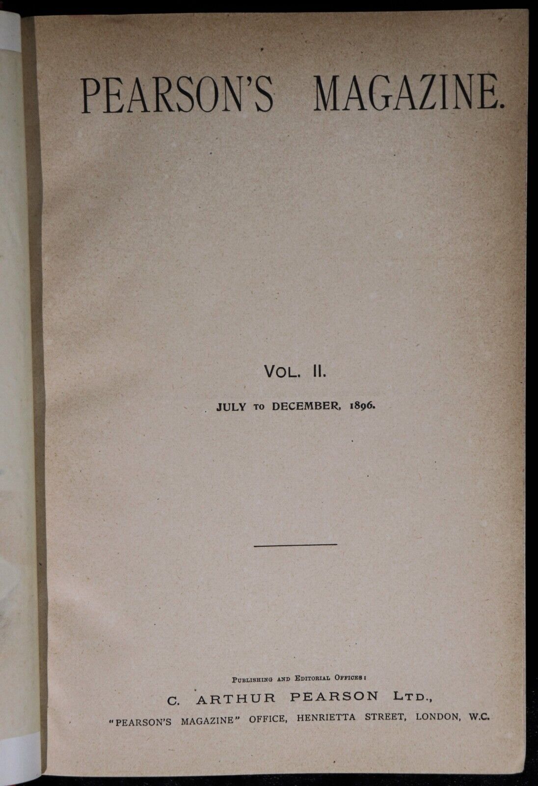 1896 Pearson's Magazine: Rudyard Kipling Antique British Literature Book