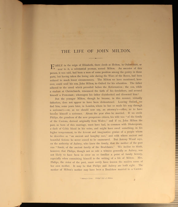 c1880 Milton's Paradise Lost: Gustave Dore Antiquarian Book Engravings In Red