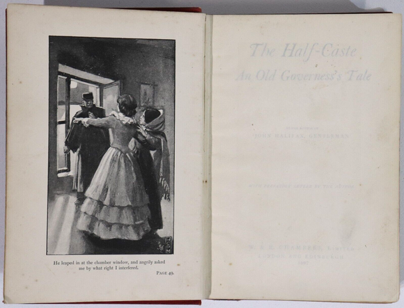 1897 The Half-Caste: Governess's Tale by Dinah Craik Antique Fiction Book