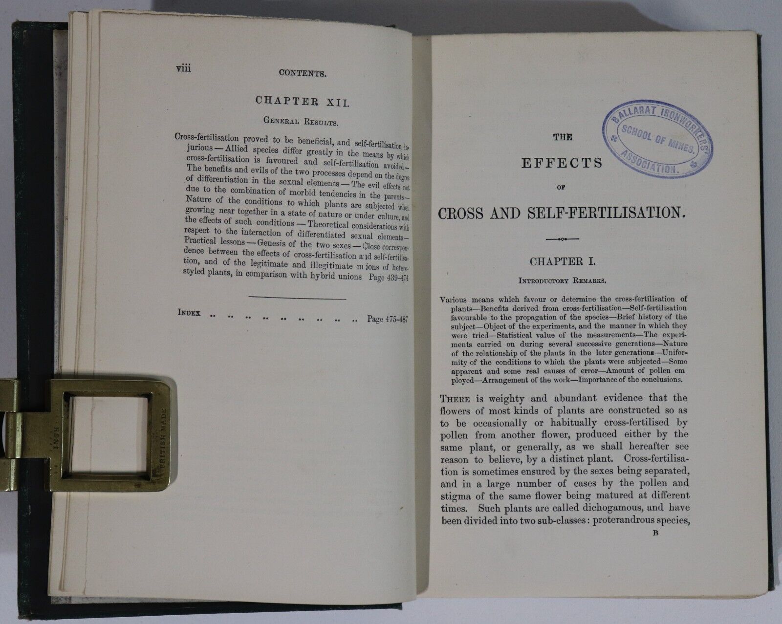 1891 Effects Of Cross & Self Fertilisation by Charles Darwin Antiquarian Book