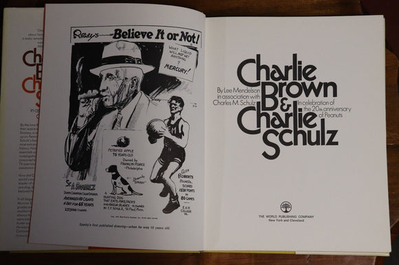 1970 Charlie Brown & Charlie Schulz by L Mendelson Vintage Pop Culture Book