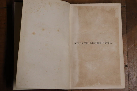 1871 Synonyms Discriminated by CJ Smith 1st Ed Antique English Language Book
