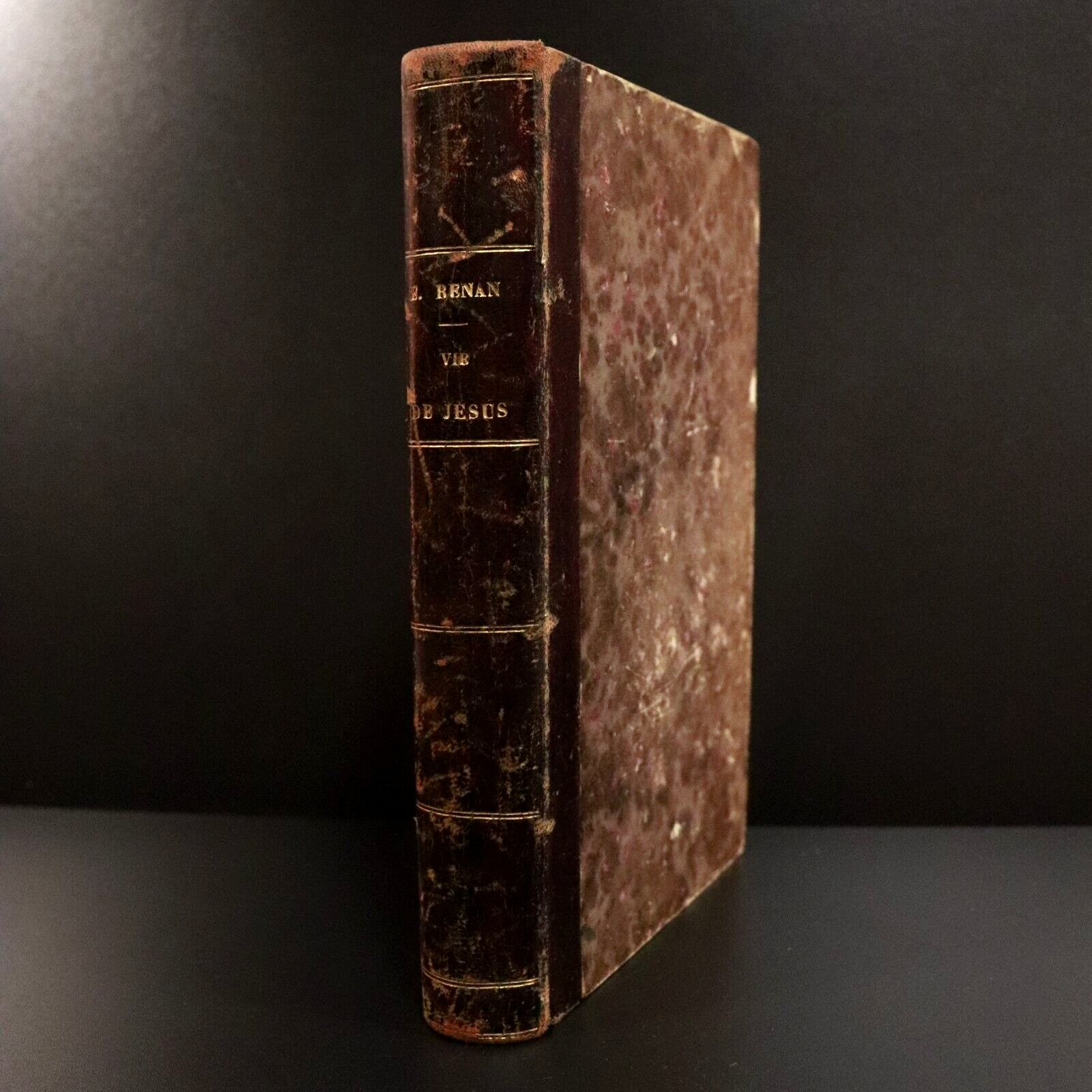 1863 Vie De Jesus by Ernest Renan Antique French Religion & Theology Book