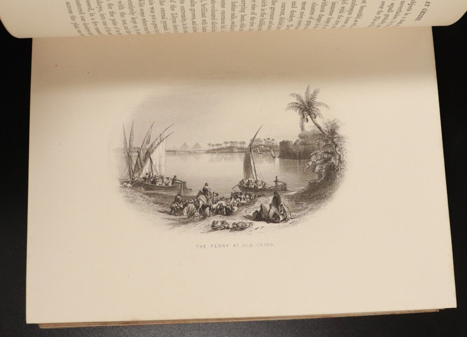 c1862 The Nile Boat Glimpses Of Egypt by WH Bartlett Antiquarian Egyptian Book