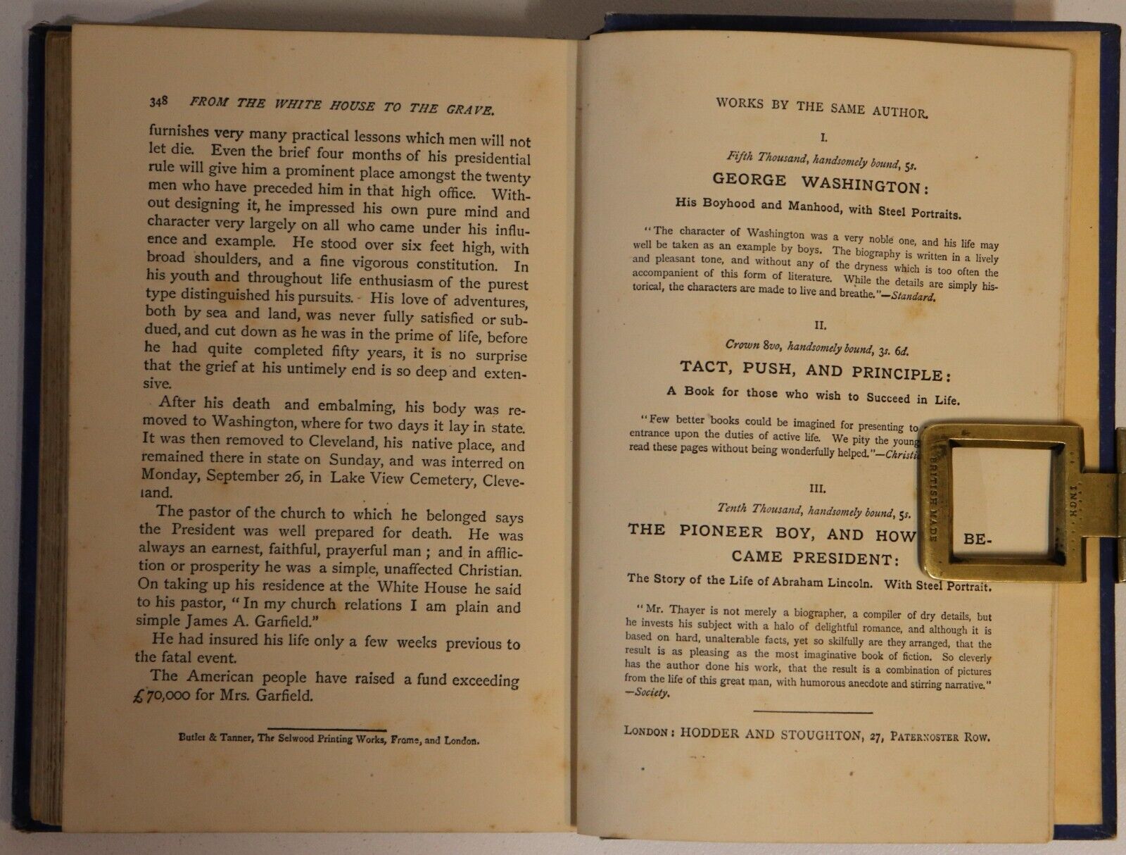 1884 From Log Cabin To White House Antique American Presidential History Book