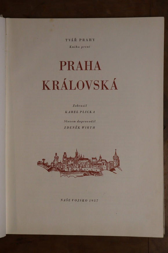 1957 Praha Kralovska Zobrazil Karel Plicka Vintage Prague Photography Book