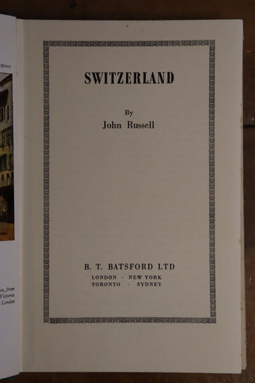 1950 Switzerland by John Russell - BT Batsford Antique Travel History Book - 0