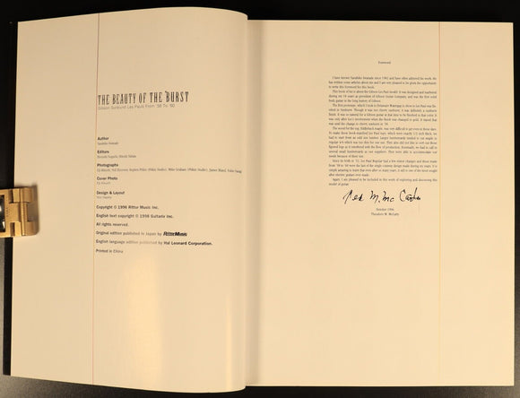 The Beauty Of The Burst Les Paul 1998 1st Edition Gibson Electric Guitar Book