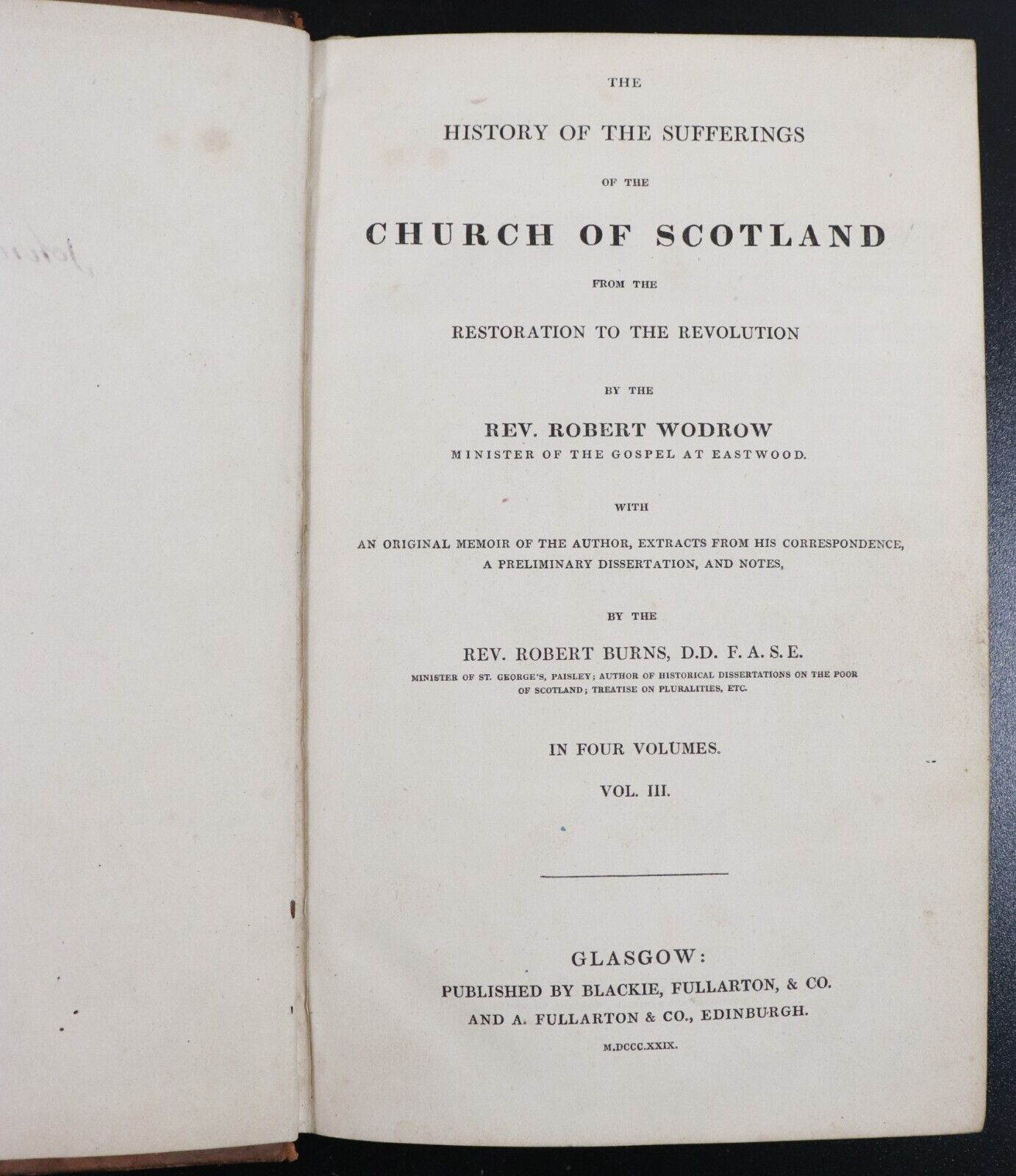 1829 2vol Sufferings Of The Church Of Scotland Antiquarian Books Rev. R. Wodrow