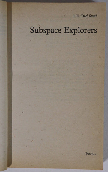 1975 Subspace Explorers by E.E. 'Doc" Smith Vintage Science Fiction Book - 0