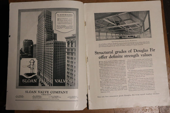 1927 Pacific Coast Architect Magazine October Architect Reference Book Magazine