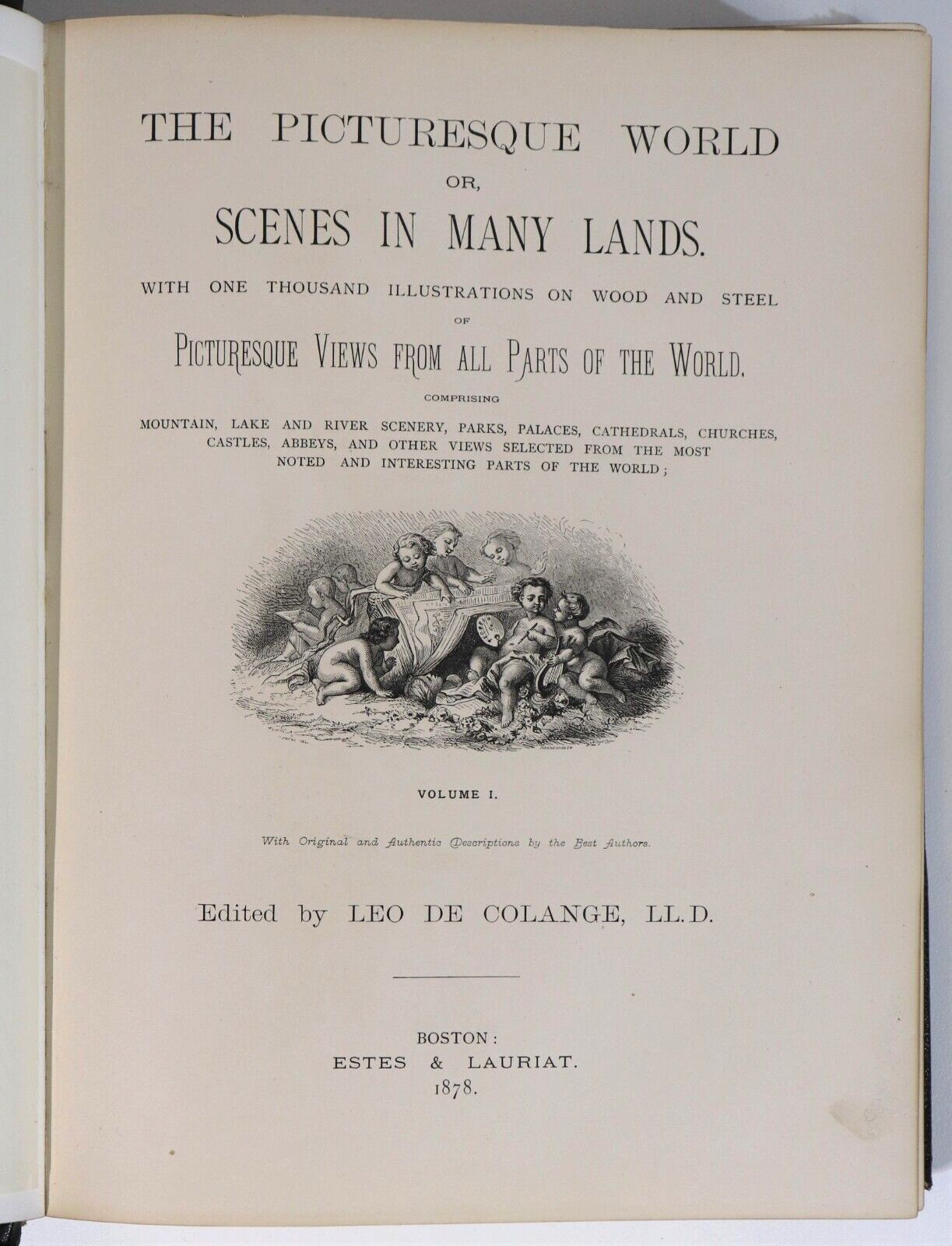 1878 2vol Picturesque World Scenes In Many Lands Antiquarian Book Set Engravings