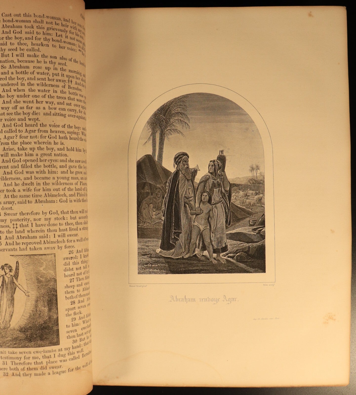 1865 The Pictorial Catholic Bible by Rev Dr Cullen Antiquarian Leather Bible