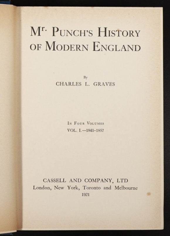 1921 4vol Mr Punch's History Of Modern England Antique British History Book Set