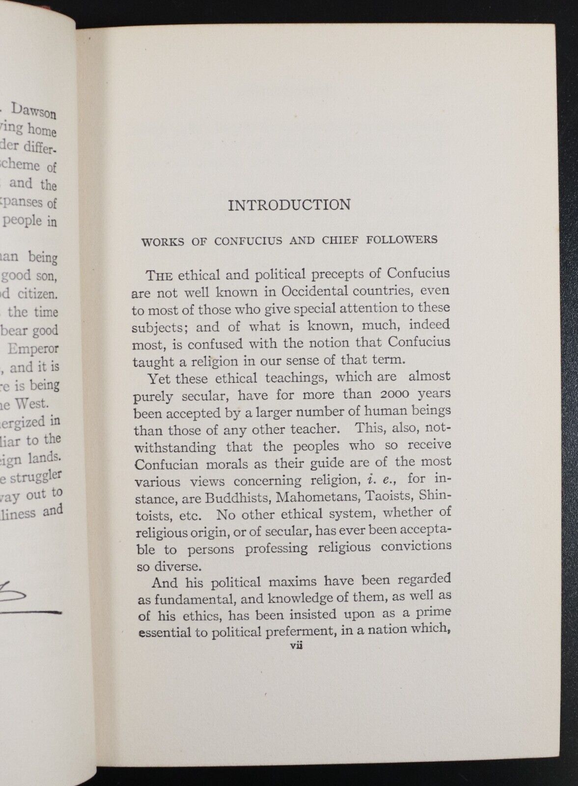 1942 The Basic Teachings Of Confucius by Miles Dawson Antique Philosophy Book