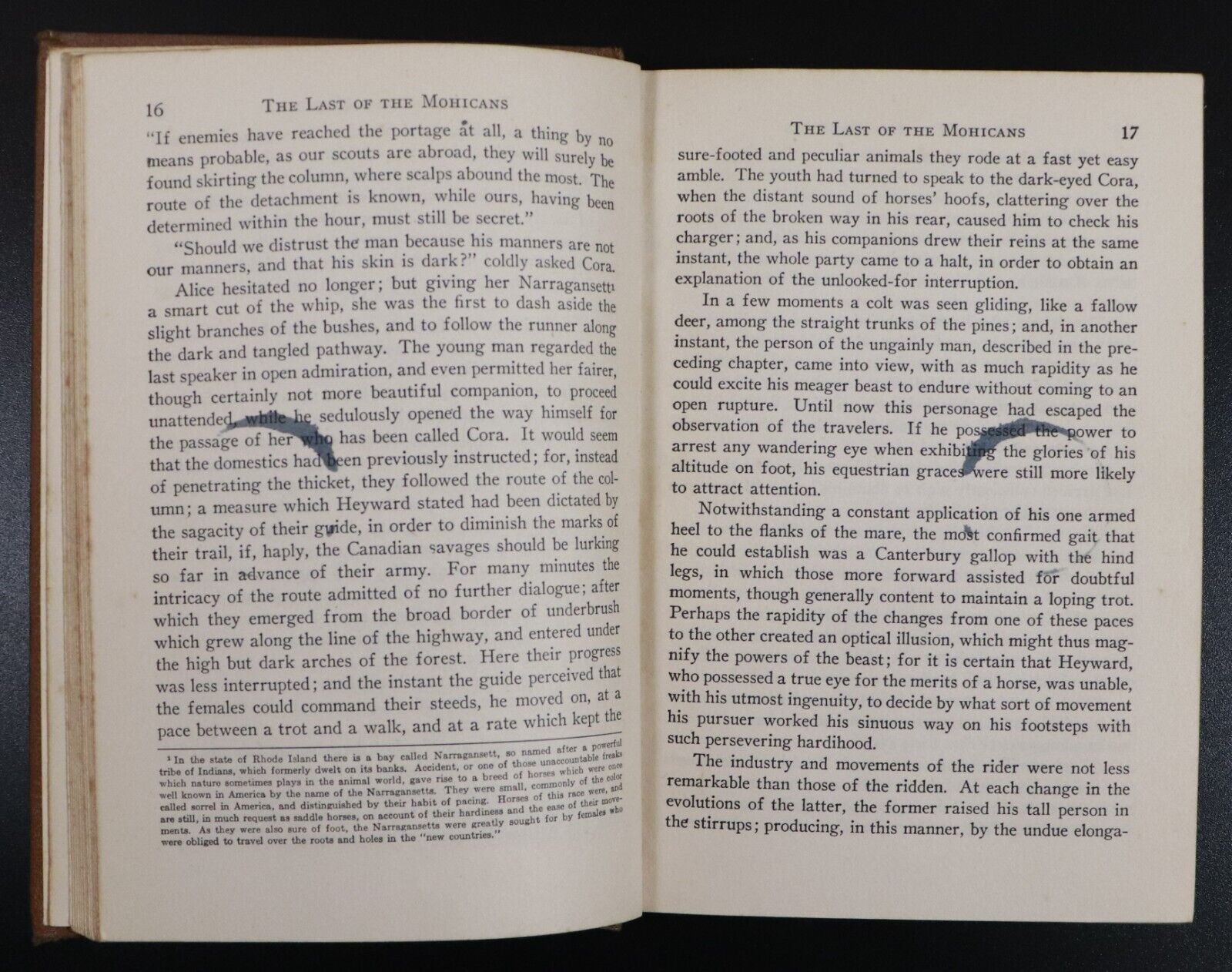 c1936 The Last Of The Mohicans by J.F. Cooper Antique American Fiction Book