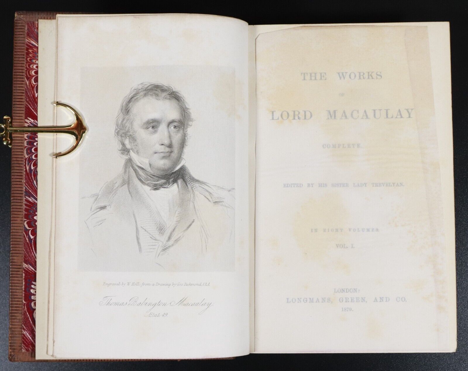 1879 8vol The Works Of Lord Macaulay Complete Antique British History Book Set