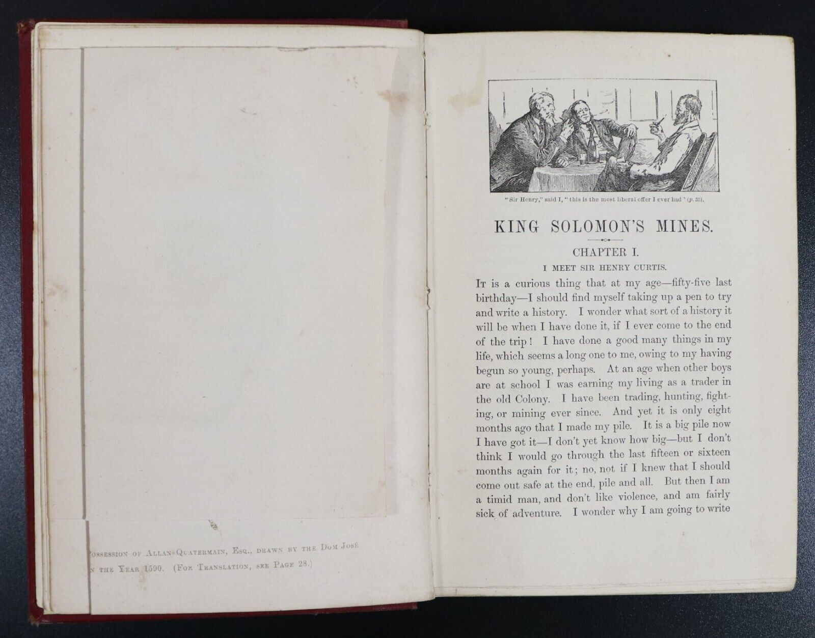 1888 King Solomon's Mines by H. Rider Haggard Antique Book Early Reprint