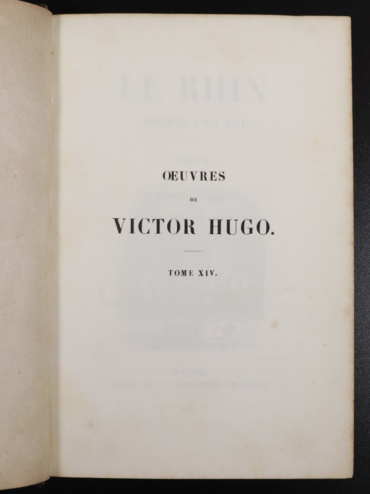 1846 Oeuvres Victor Hugo Le Rhin Lettres A Un Ami Antiquarian French Book - 0