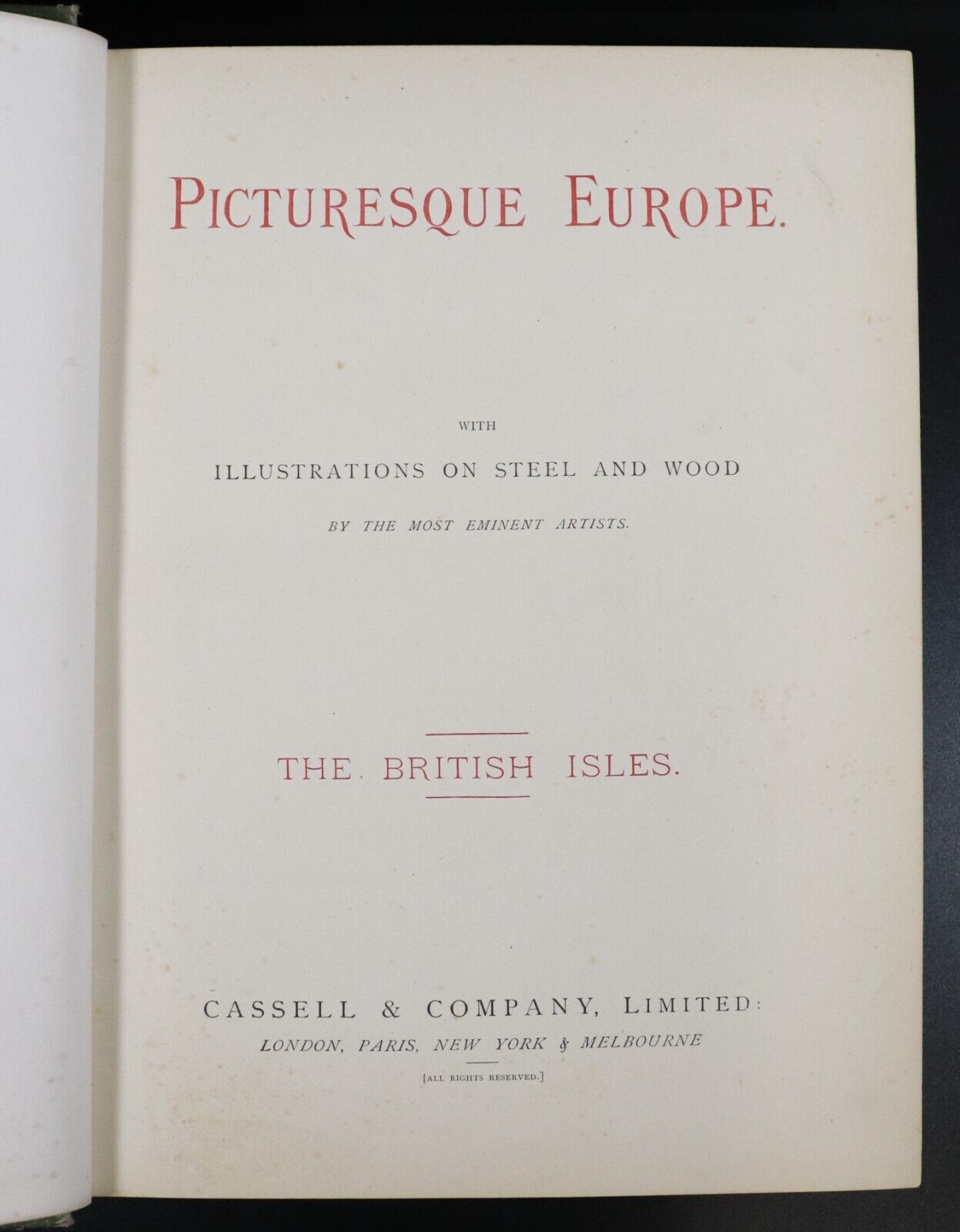 c1890 Picturesque Europe: The British Isles Antiquarian Illustrated History Book